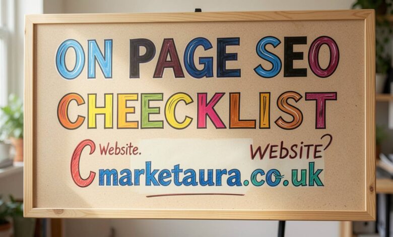 on page seo checklist