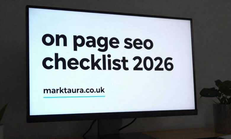 on page seo checklist 2026